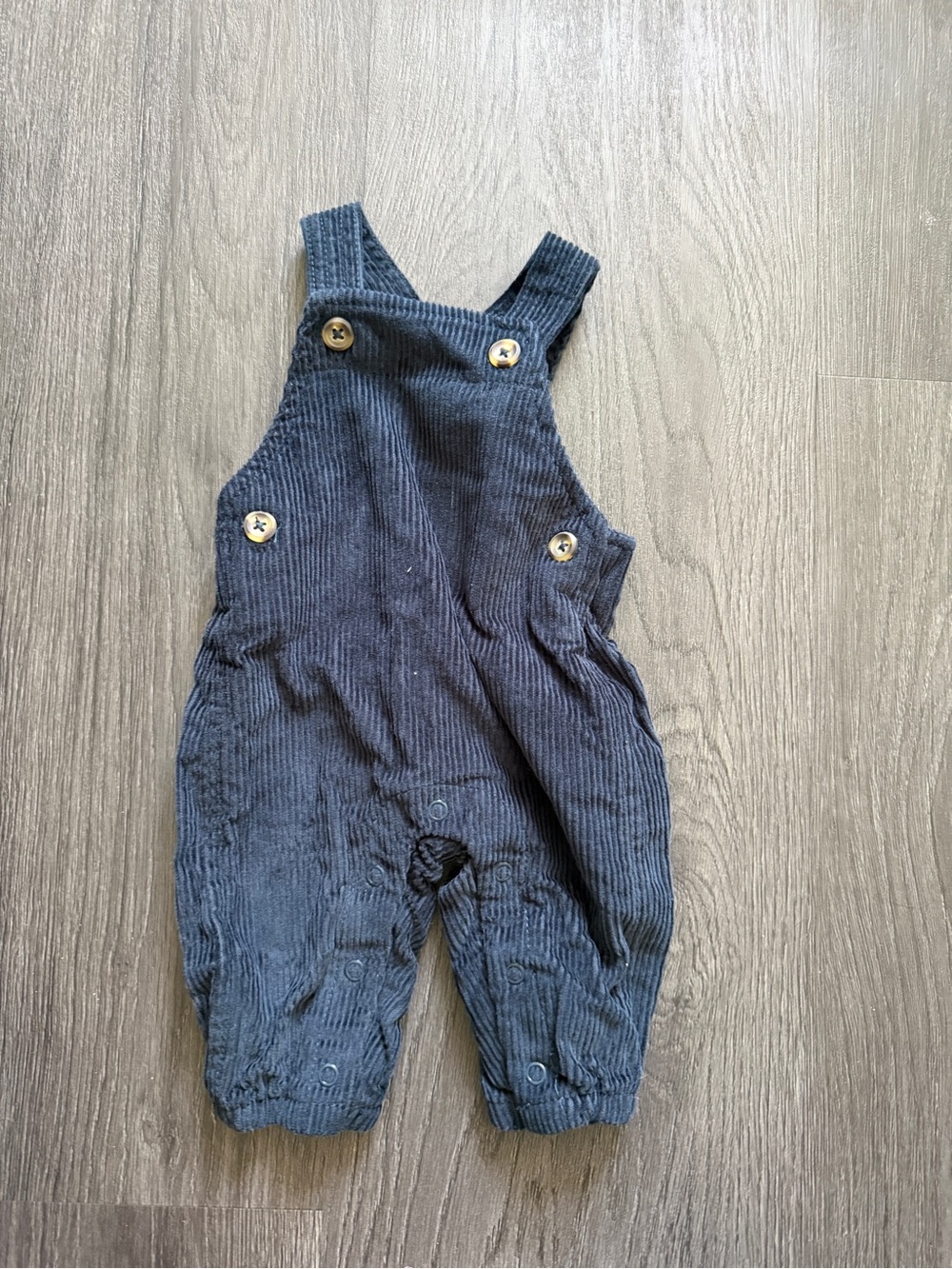 Carter's Dark Blue Corduroy Overalls with Button Accents